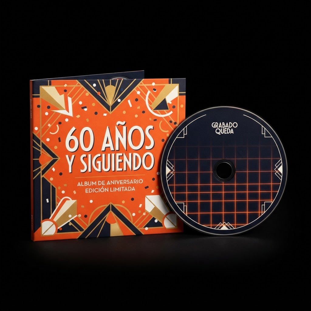Álbum naranja titulado 60 años y siguiendo junto a su CD